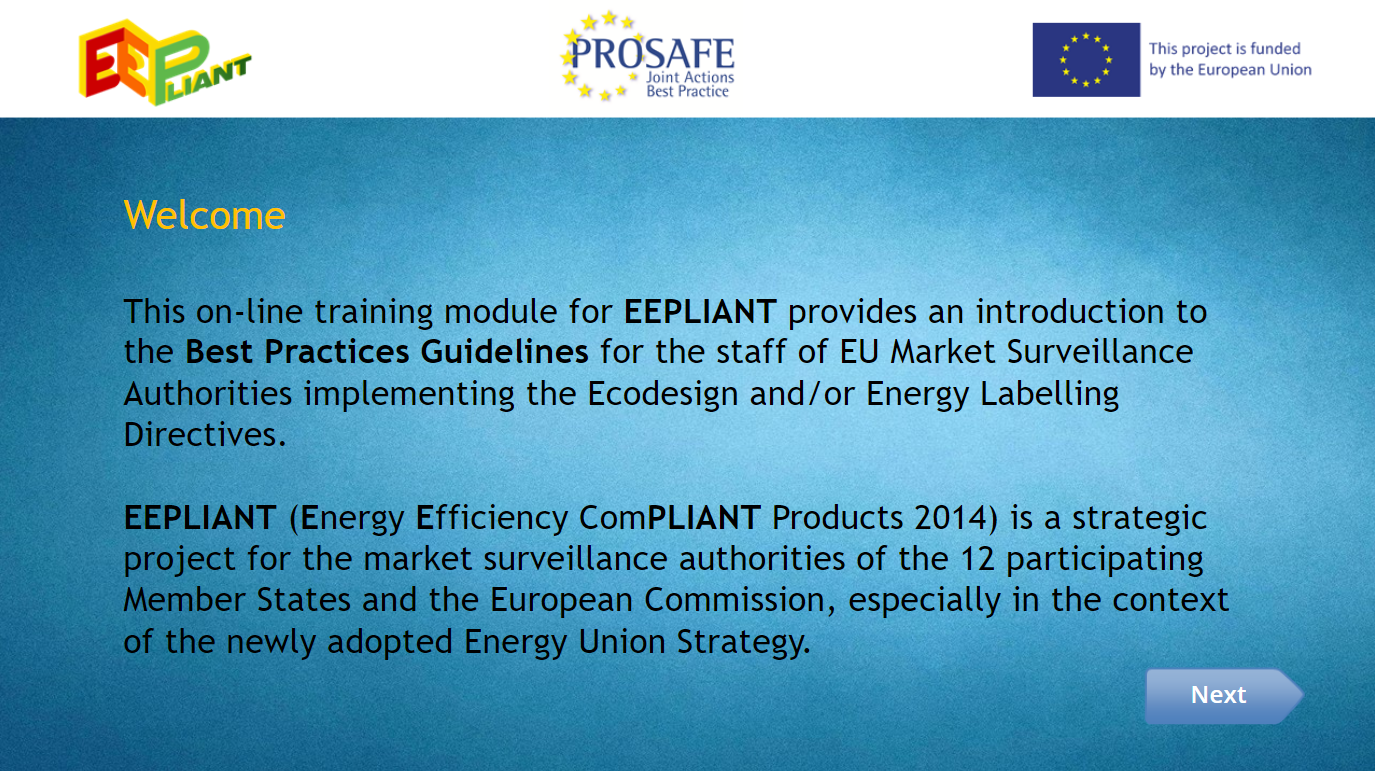 EEPLIANT1 E learning Course